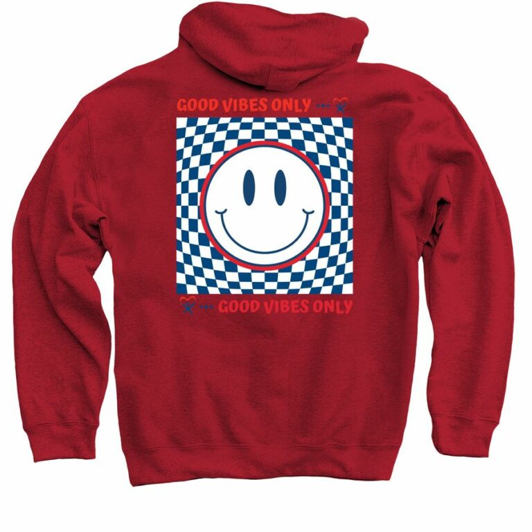 Good Vibes Only Red Sweat Shirt